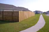 Wood fencing